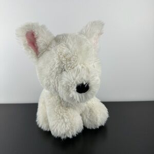 World's Softest Plush White Puppy 10" Worlds Soft & Cuddly Dog with Pink Ears